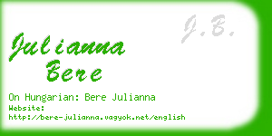 julianna bere business card